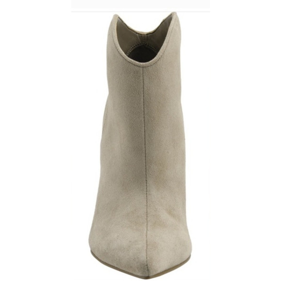 MARC FISHER MASINA ANKLE BOOTIE Medium Natural Suede Block Heel NEW US 6 M - Picture 3 of 8